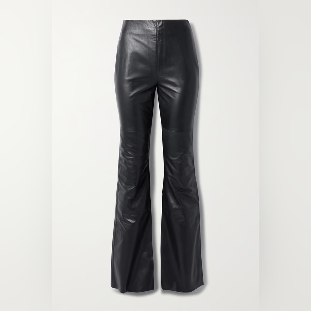 Deadwood recycled leather flare pants